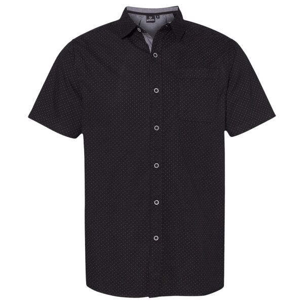 Men's Peached Poplin Short Sleeve Woven Shirt Thumbnail