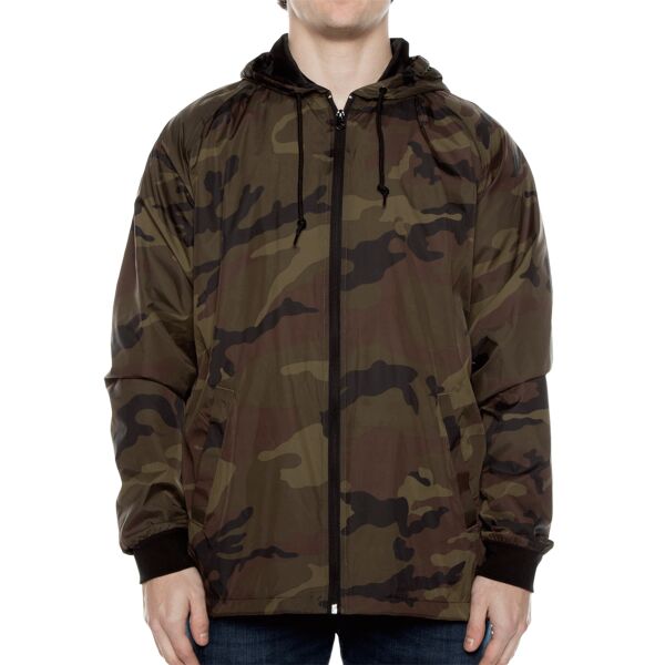 Unisex Nylon Full Zip Hooded Jacket Thumbnail