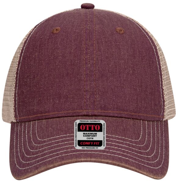 OTTO CAP 6 Panel Low Profile Mesh Back Trucker Dad Hat Thumbnail