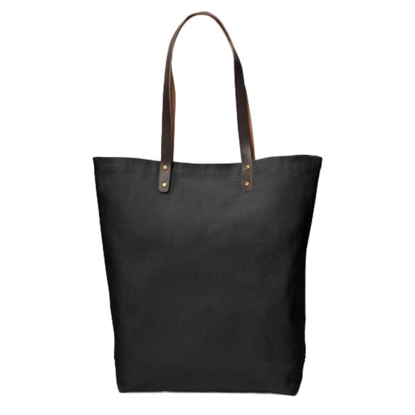 Urban Cotton Tote Bag with Leather Handles Thumbnail