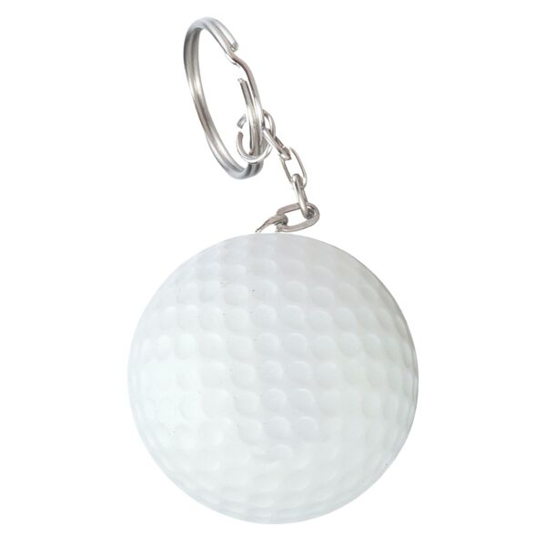 Golf Ball Shape Stress Ball Keychain Thumbnail