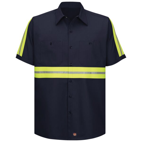 Men's Enhanced Visibility Short Sleeve Cotton Work Shirt Thumbnail