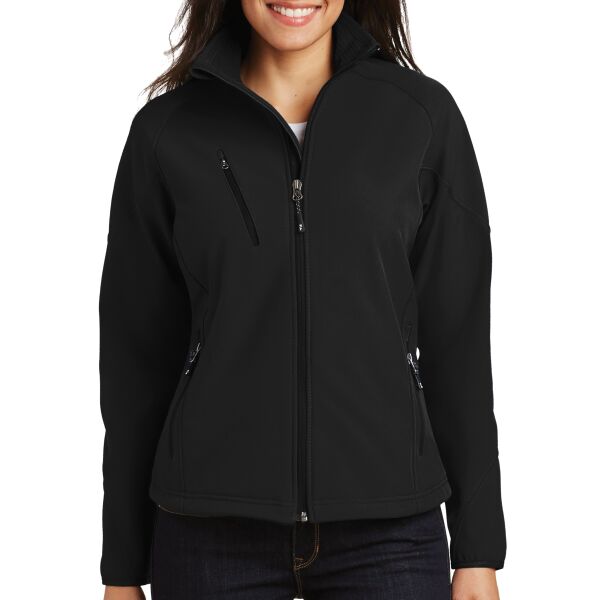 Port Authority Ladies Textured Soft Shell Jacket Thumbnail