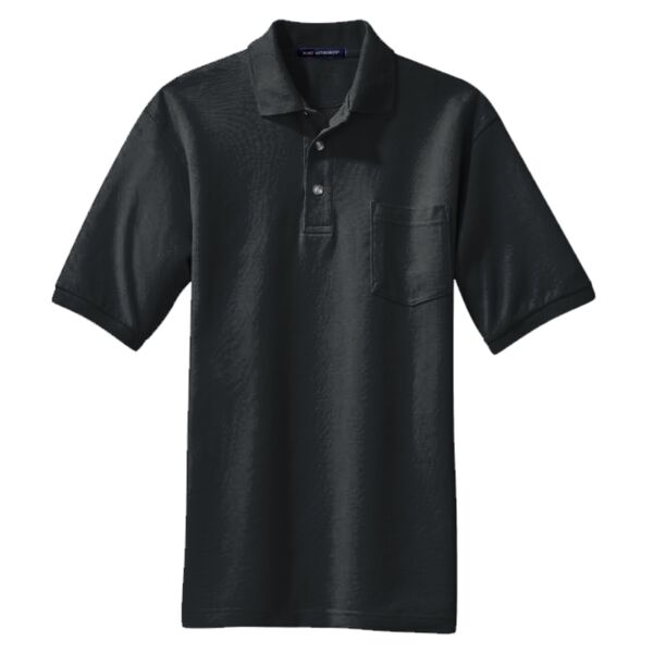 Port Authority Heavyweight Cotton Pique Polo with Pocket Thumbnail