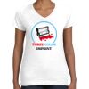 Women's Fine Jersey V-Neck Tee Thumbnail