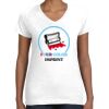 Women's Fine Jersey V-Neck Tee Thumbnail